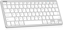 Load image into Gallery viewer, Arteck Ultra-Slim Bluetooth Keyboard Compatible with iPad 10.2-inch/iPad Air/iPad 9.7-inch/iPad Pro/iPad Mini, iPhone and Other Bluetooth Enabled Devices Including iOS, Android, Windows Silver
