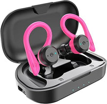 Load image into Gallery viewer, APEKX Bluetooth Headphones True Wireless Earbuds with Charging Case IPX7 Waterproof Stereo Sound Earphones Built-in Mic in-Ear Headsets Deep Bass for Sport Running Red
