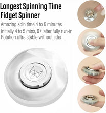 Load image into Gallery viewer, FREELOVE Metal Fidget Spinner for Adults, Stainless Steel Heavy Spinning Toys, Small Mini Fox Hand Gyro, Bearing Premium Long High Spin Fidget Block, Silver
