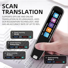 Load image into Gallery viewer, Multipurpose Translation Pen,Language Translator Device,Dyslexia Reading Tools,scan Reader Pen,Voice Translator,traductor de voz instantaneo 2024
