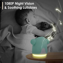 Load image into Gallery viewer, Baby Monitor with Camera and Audio, 1080P Baby Camera Monitor WiFi Smartphone App Control Night Vision 4.3” Screen 2-Way Talk Temperature &amp; Humidity Sensor Lullabies Motion &amp; Cry Detection iOS/Android
