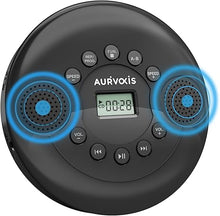 Load image into Gallery viewer, Portable CD Player with Bluetooth, Dual Speakers Mini Boombox, Rich Sound Quality, Easy Bluetooth Connectivity, Rechargeable, Anti-Skip, AUX Cable for Car &amp; Home Headphone Aurivoxis TravelTone
