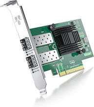 Load image into Gallery viewer, 10Gb PCI-E Network Card NIC Compatible for Intel X520-DA2(Intel E10G42BTDA), Dual SFP+ Port, with Intel 82599EN Controller, 10G PCI Express LAN Adapter Support Windows Server/Windows, Linux, Vmware
