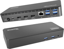 Load image into Gallery viewer, Plugable USB C Triple Display Docking Station | 100W PD, 3x HDMI (1x 4K 30Hz, 2x 1080p 60Hz), 6x USB 5Gbps Ports | Windows, macOS, ChromeOS Compatible - Enhance Productivity with Multi-Monitor Support
