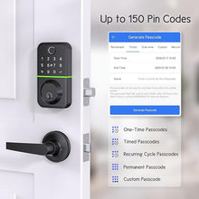 Load image into Gallery viewer, Keypad Door Lock with Handle Set: Fingerprint Deadbolt Smart Lock with 2 Levers - APP Controlled Keyless Entry Door Lock - Waterproof Smart Locks for Front Door - Electronic Door Lock with Code
