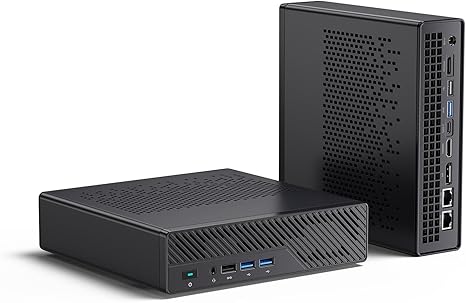 MINISFORUM MS-A1 Mini Workstation Barebone Mini PC, HDMI|DP|USB-C Triple 4K Output, 4X PCIe SSD Slot, 2X 2.5G Ethernet Port, 4X USB, Support AMD AMS Socket CPU/Discrete Graphics Cards