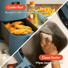 Load image into Gallery viewer, bella 4Qt Slim Air Fryer, Fits-anywhere™ Kitchenware, EverGood™ Ceramic Nonstick Coating, Adjustable Temperature, 6 Preset Cooking Options, 60 Min Auto Shutoff w Audible Tone, 3.3lb Capacity, Surf
