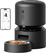 Load image into Gallery viewer, PETLIBRO Automatic Cat Feeder, 5G WiFi Automatic Pet Feeder with Freshness Preservation, 3L Timed Cat Feeders for Dry Food, Up to 48 Portions 10 Meals Per Day, Granary Pet Feeder for Cat/Dog, Black
