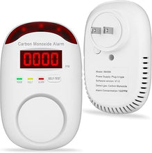 Load image into Gallery viewer, Koabbit Carbon Monoxide Detector - Plug in CO Level Monitor Alarm with Digital Display Sound &amp; Light Warning for Home/Apartments/Hotel,Accurate &amp; Easy to Install (White)
