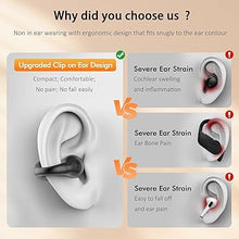 Load image into Gallery viewer, Open Ear Clip Wireless Earbuds Bluetooth 5.3, Sports Earphones Built-in Microphone with Earhooks &amp; Ear Hook, Wireless Charging Case &amp; Display, Waterproof Fitness Headphones for Exercise
