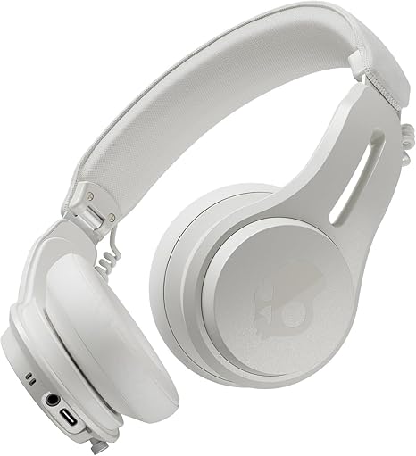 Skullcandy Icon ANC On-Ear Active Noise Cancelling Wireless Bluetooth Headphones, 60 Hr Battery, Microphone, Works with iPhone Android - Bone