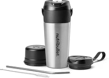 Load image into Gallery viewer, nutribullet Flip Portable Blender with Insulated Cup, Brushed Stainless, NBPB50350SS
