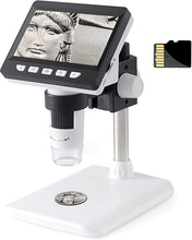 Load image into Gallery viewer, Koolertron 4.3 inch IPS Digital Microscope,1080P 50-1000X Magnification Handheld Digital Microscope with 32g TF Card,8 LED Light,Rechargeable Battery Microscope for Coins/Plant/Rock/PCB Soldering
