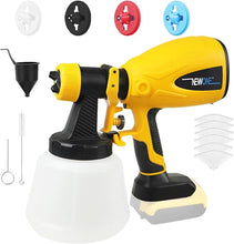 Load image into Gallery viewer, Paint Sprayer Guns for De-Walt 20V MAX Battery Power Electric Spray 1200ml High Capacity Paint Gun Container with 4 Nozzles Easy to Clean for Furniture Cabinets Fence Walls Door Works Garden Chairs
