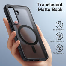 Load image into Gallery viewer, JETech Magnetic Case for Samsung Galaxy S25+ / S25 Plus 5G, Compatible with MagSafe, Translucent Matte Back Shockproof Phone Cover (Black)
