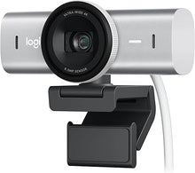 Load image into Gallery viewer, Logitech MX Brio Ultra HD 4K Collaboration and Streaming Webcam, 1080p at 60 FPS, Dual Noise Reducing Mics, Show Mode, USB-C, Webcam Cover, Works with Microsoft Teams, Zoom, Google Meet - Pale Grey
