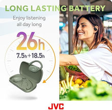 Load image into Gallery viewer, JVC nearphones Open Ear True Wireless Headphones with Pivot Motion Mecanism, 16mm Large Drivers Sound, Single Ear use, BT 5.4, Long Battery Life (up to 26 Hours) - HANP40TG (Green)
