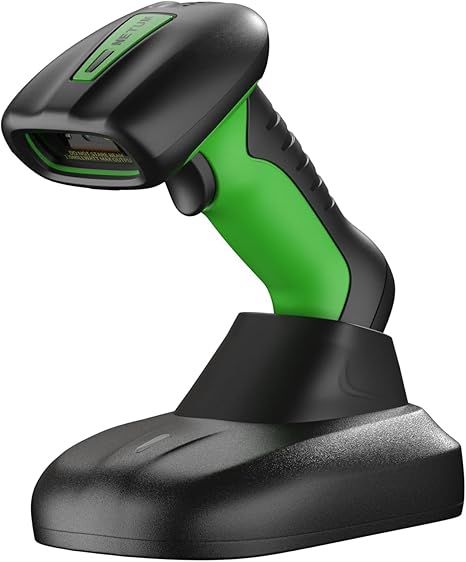 NETUM 2D QR Industrial Bluetooth Barcode Scanner with Charging Dock, Upgraded Wireless 2D/1D Bar Code Reader, 2600mAh Battery, Drop Dust WaterProof, Hands-Free for Windows, Mac, Android, iOS (NT-1950)