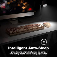 Load image into Gallery viewer, MOFII Wireless Keyboard and Mouse Combo,2.4GHz Retro Full-Size Keyboard with Number Pad and Cute Mouse for Computer PC Desktops Laptop WindowsxP/7/8/10(Milk Tea Colorful-B)
