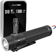 Load image into Gallery viewer, EDC Flashlight Rechargeable,1300 Lumen and 310M Long Throw LED Compact Pocket Flash Light with Magnetic Base, Waterproof Small Powerful Lighting for Camping, Hiking and Home Use-Black
