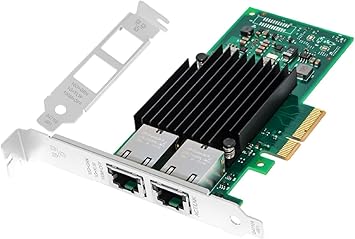 10gb PCIE x4/x8/x16 Ethernet Converged Network Adapter X550T2 Copper Dual RJ45 Port LAN Card NIC Compatible with Intel X550T2 10GBase-T X550AT Server Support Windows Server/Windows/Linux/VMware ESXi