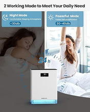Load image into Gallery viewer, BIZEWO Dehumidifier for Home, (980 sq.ft) Queit Dehumidifiers for Basement, Bathroom, Bedroom with 101 oz Water Tank, Large Room Dehumidifier with 2 Working Mode, Auto Shut Off, 7 Colors LED Light
