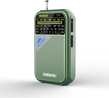 Load image into Gallery viewer, D221 NOAA Weather Radio Portable AM FM Shortwave Radio Receiver, 2 AA Battery Operated, Transistor Radio with Excellent Reception for Emergency, Hurricane, Gift, Walking and Home (Green)
