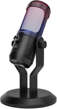 Load image into Gallery viewer, JARO USB 192kHz/24bit Cardioid Condenser Microphone with Mute Noise Cancelation RGB for Gaming Podcast Streaming YouTube Zoom AMSR Singing Studio Recording on PC Laptop Mac PS5 Tablet Phone, J100-CS
