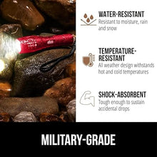 Load image into Gallery viewer, Gorilla Grip Powerful LED 750 FT Water Resistant 5 Adjustable Mode Tactical Flashlight, High Lumens Ultra Bright Zoom Flashlights, Stocking Stuffer Gift, Small Camping Car Mini Flash Light, Red
