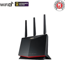 Load image into Gallery viewer, ASUS RT-AX86U Pro (AX5700) Dual Band WiFi 6 Extendable Gaming Router, 2.5G Port, Gaming Port, Mobile Game Mode, Port Forwarding, Subscription-free Network Security, VPN, AiMesh Compatible
