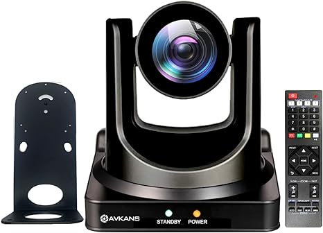 AVKANS PTZ Camera HDMI 30x Optical Zoom 3G-SDI USB IP Live Streaming AI Tracking Camera, IP PoE Camera, HDMI PTZ Camera for Church Event Livestream Services vMix OBS Wirecast