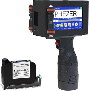 P16-1 Handheld Inkjet Printer, 1 Inch/25.4mm Date Printer with 4.3