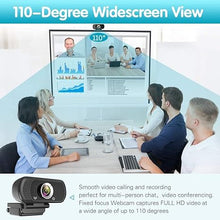 Load image into Gallery viewer, Webcam HD 1080p ,Live Streaming Web Camera with Stereo Microphone, PC Desktop or Laptop USB Webcam with 110 Degree View Angle, HD Webcam for Video Calling, Recording, Conferencing, Streaming, Gaming
