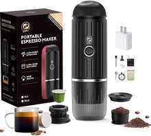 Load image into Gallery viewer, Portable Coffee Maker Travel Espresso Machine 120W, 19 Bar Pressure 7500mAh Rechargeable Battery Version Portable On the Go for Camping, Driving, Home and Office Travelling
