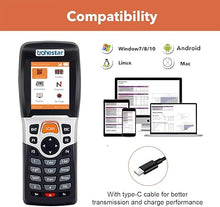 Load image into Gallery viewer, Wireless Barcode Scanner - Handheld Inventory Scanner Data Collector with 2.4GHz RF Transceiver for Warehouse &amp; Bookstore Management New N4 Interface Orange
