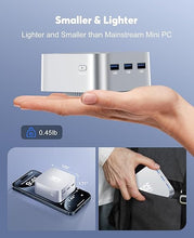 Load image into Gallery viewer, ACEMAGICIAN Win11 Mini PC,12th Alder Lake N100 12GB LPDDR5 256GB M.2 SSD Mini Desktop Computers, Smaller Mini Pc with 3 HDMI Support 4K UHD, Dual Gigabit Ethernet, 2.4G/5G WiFi/BT4.2
