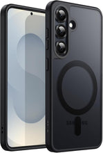 Load image into Gallery viewer, JETech Magnetic Case for Samsung Galaxy S25+ / S25 Plus 5G, Compatible with MagSafe, Translucent Matte Back Shockproof Phone Cover (Black)
