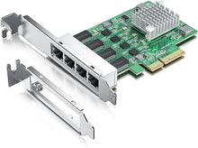 Load image into Gallery viewer, 100M/1000M/2.5G NIC Network Card, Quad RJ-45 Port, with Realtek RTL8125BG Controller, Support Windows/Windows Server/Linux/Ubuntu/Centos/Vmware
