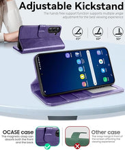 Load image into Gallery viewer, OCASE Compatible with Galaxy S25 Wallet Case, PU Leather Flip Folio Case with Card Holders RFID Blocking Kickstand [Shockproof TPU Inner Shell] Protective Phone Cover 6.2 Inch 2025, Purple
