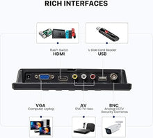 Load image into Gallery viewer, Eyoyo Mini Monitor 7 Inch Small HDMI Monitor 1024x600 LCD Screen Display HMDI AV VGA BNC USB Input for PC CCTV Security Camera Computer Laptop RasPi
