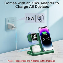 Load image into Gallery viewer, 3 in 1 Charging Station for Apple Wireless Charger for iPhone 16 15 14 13 12 11 X 8 &amp; for Apple Watch Charger Wireless Charging Station for Multiple Devices for AirPods 4 3 Pro
