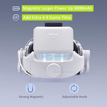 Load image into Gallery viewer, TechKen Headphone Comfort Battery Head Strap 8000mAh Compatible with Quest 2 Accessories On-Ear Audio Elite Strap Replacement for Enhanced Sound, Elite Head Strap for Meta/Oculus Quest 2
