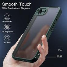 Load image into Gallery viewer, JETech Matte Case for iPhone 16e 6.1-Inch 2025, Shockproof Military Grade Drop Protection, Frosted Translucent Back Phone Cover, Anti-Fingerprint (Dark Green)

