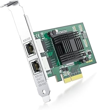 1.25G Gigabit Ethernet Converged Network Adapter (NIC) with Intel I350AM2 Controller - Compatible for Intel I350-T2, Dual Copper RJ45 Ports, PCI-E 2.1 X4