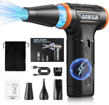 Load image into Gallery viewer, Compressed Air Duster, 220000RPM Electric Air Duster, Canned Air Replace Compressed Air, Mini Blower Stepless Jet Dry Air Blower Compressed Air Duster with LED for Car, Computer, Keyboard
