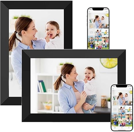 Digital Picture Frame 10.1 Inch WiFi Digital Photo Frame 1280 * 800 HD IPS Touch Screen,Auto Rotation,Share Photos Or Videos for Via APP (2 Pack)