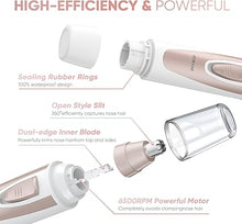 Load image into Gallery viewer, Ear and Nose Hair Trimmer Clipper - 2024 Professional Painless Eyebrow &amp; Facial Hair Trimmer for Men Women, Battery-Operated Trimmer with IPX7 Waterproof, Dual Edge Blades for Easy Cleansing Pink
