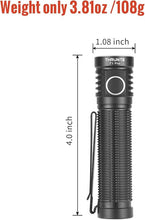 Load image into Gallery viewer, ThruNite T1 Pro EDC Flashlight USB-C Rechargeable LED Pocket Light Max 1920 Lumens Flashlights with Magnetic Tailcap, Black Cool White
