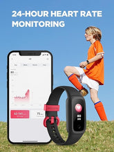 Load image into Gallery viewer, BIGGERFIVE Vigor 2 L Kids Fitness Tracker Watch for Boys Girls Ages 5-15, IP68 Waterproof, Activity Tracker, Pedometer, Heart Rate Sleep Monitor, Calorie Step Counter Watch, Black
