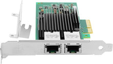 Load image into Gallery viewer, PCIe Ethernet Network Card for Intel X550-T2 ELX550AT Chipset PCIe 3.0 X4 10Gb Dual Port RJ45 LAN Card Support Windows Server/Windows/Linux/VMware/ESX
